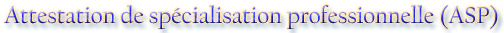 Formaction ASP en secrétariat